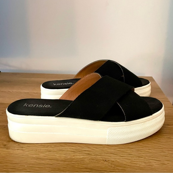 Kensie Platform Slides Sandals Size 7 - Picture 8 of 9